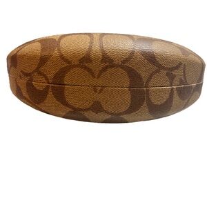 Coach Monogram Hard Clamshell Glasses Sunglasses Case Traditional C Logo Brown